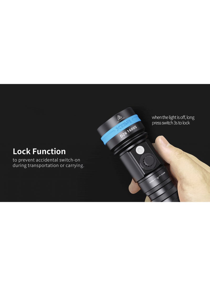 XTAR D26 1600S Dive Light - Image 4